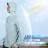 imageKastKing Baxter Pass UPF 50 Long Sleeve Shirt with Hood  Breathable QuickDry 4Way Stretch Multi Design for OutdoorsLight Blue