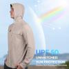 imageKastKing Baxter Pass UPF 50 Long Sleeve Shirt with Hood  Breathable QuickDry 4Way Stretch Multi Design for OutdoorsMushroom Brown