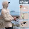 imageKastKing Baxter Pass UPF 50 Long Sleeve Shirt with Hood  Breathable QuickDry 4Way Stretch Multi Design for OutdoorsMushroom Brown