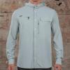 imageKastKing Baxter Pass UPF 50 Long Sleeve Shirt with Hood  Breathable QuickDry 4Way Stretch Multi Design for OutdoorsWeathervane Grey