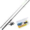 imageKastKing Brutus Fishing Rod and Reel Combo Spinning ampamp SpinCast Combo Custom Tackle Kit PreSpooled Line Brute Tuff 2Pc Blanks Stainless Steel Guide EVA Handles Custom Graphite Reel SeatSpin 66 M 3000 Reel Tackle Kit