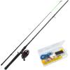 imageKastKing Brutus Fishing Rod and Reel Combo Spinning ampamp SpinCast Combo Custom Tackle Kit PreSpooled Line Brute Tuff 2Pc Blanks Stainless Steel Guide EVA Handles Custom Graphite Reel SeatSpin Cast 56 M  30 Reel  Tackle Kit