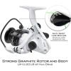 imageKastKing Crixus Fishing Rod and Reel Combo High Performance Spinning ampamp Baitcaster Combo IM6 Graphite 2Pc Blanks Zirconium Oxide Rings SuperPolymer Handle Lightweight Reel with Aluminum SpoolA Spin56 Light2pcs 2000 Reel