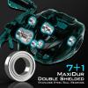 imageKastKing Crixus Fishing Rod and Reel Combo High Performance Spinning ampamp Baitcaster Combo IM6 Graphite 2Pc Blanks Zirconium Oxide Rings SuperPolymer Handle Lightweight Reel with Aluminum SpoolB Cast66 Med Heavy Left Handed2pcs