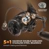 imageKastKing Lethal Blaze Twintip Fishing Rod and Reel Combo Spinning ampamp Baitcaster Combo Flame Pattern Design IM6 Graphite 2Pc Rod with Backup Tip Section StainlessSteel Guides EVA HandleSpin62 M2000 Reel 2pcs Extra Tip