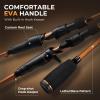 imageKastKing Lethal Blaze Twintip Fishing Rod and Reel Combo Spinning ampamp Baitcaster Combo Flame Pattern Design IM6 Graphite 2Pc Rod with Backup Tip Section StainlessSteel Guides EVA HandleSpin74 M3000 Reel 2pcs Extra Tip