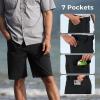 imageKastKing Mens Fishing Shorts Hiking Shorts Quick Dry Comfortable UPF 50 7 Pockets Shorts for Men 105quot InseamOnyx Black