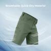 imageKastKing Mens Fishing Shorts Hiking Shorts Quick Dry Comfortable UPF 50 7 Pockets Shorts for Men 105quot InseamSage Green