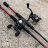 imageKastKing Royale Legend II Twin Tip Fishing Rod and Reel Combos Spinning ampamp Casting Combo IM6 Graphite 2Pc Blanks Extra Backup Tip Section StainlessSteel Guides KastFlex Technology EVA HandlesCast73 Mh Twintips Rod  Right Handed