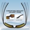 imageKastKing Skidaway Polarized Sport Sunglasses for Men and WomenIdeal for Driving Fishing Cycling and RunningUV ProtectionColor Frame Gloss Black  Lens Amber Base  Scarlet Mirror
