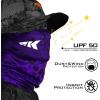 imageKastKing Sol Armis Neck Gaiter  UPF 50 Face Mask  UV Sun Protection Mask for Men ampamp Women Fishing HikingG Wildcat Purple Size 19x95