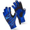 imageKastKing Sol Armis Sun Gloves UPF50 Fishing Gloves UV Protection Sun Protection for Outdoor Kayaking RowingE Blue Patriot