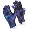 imageKastKing Sol Armis Sun Gloves UPF50 Fishing Gloves UV Protection Sun Protection for Outdoor Kayaking RowingH Purple Tang Prym1