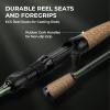 imageKastKing Spartacus II TwinTip Fishing Rod and Reel Combo Spinning ampamp Casting Combo Fishing Poles and Reels Combo KastFlex IM6 Graphite Blanks 2Piece Rods with Extra TipCast68 Mh Left Handed 2 Pcs Extra Tip