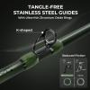 imageKastKing Spartacus II TwinTip Fishing Rod and Reel Combo Spinning ampamp Casting Combo Fishing Poles and Reels Combo KastFlex IM6 Graphite Blanks 2Piece Rods with Extra TipCast68 Mh Left Handed 2 Pcs Extra Tip