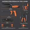 imageKastKing SteelStream 8pc Fishing Tool Kit  Fishing Pliers with Lanyard Fillet Knife Floating Fish Lip Gripper Fishing Braid Scissors Tool Retractor Fishing Hook Remover Bungee Cords