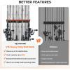 imageKastKing V15 Vertical Fishing Rod Holder  Wall Mounted Fishing Rod Rack Store 15 Rods or Fishing Rod Combos in 1725 Inches Great Fishing Pole Holder and RackB 1 Pack  Black Upgraded Heavy Rod Combo  Store 15 Rods