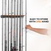 imageKastKing V15 Vertical Fishing Rod Holder  Wall Mounted Fishing Rod Rack Store 15 Rods or Fishing Rod Combos in 1725 Inches Great Fishing Pole Holder and RackA 1 Pack  BlackStore 15 rods