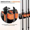 imageKastKing V15 Vertical Fishing Rod Holder  Wall Mounted Fishing Rod Rack Store 15 Rods or Fishing Rod Combos in 1725 Inches Great Fishing Pole Holder and RackB 1 Pack  Black Upgraded Heavy Rod Combo  Store 15 Rods