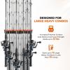 imageKastKing V15 Vertical Fishing Rod Holder  Wall Mounted Fishing Rod Rack Store 15 Rods or Fishing Rod Combos in 1725 Inches Great Fishing Pole Holder and RackB 1 Pack  Black Upgraded Heavy Rod Combo  Store 15 Rods