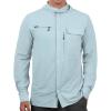 imageKastKing Baxter Pass UPF 50 Long Sleeve Shirt with Hood  Breathable QuickDry 4Way Stretch Multi Design for OutdoorsLight Blue