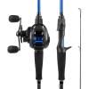 imageKastKing Centron Fishing Rod and Reel Combo Spinning ampamp Baitcasting Combos IM6 Graphite 2Pc Blanks Stainless Steel Guides with Ceramic Rings Contoured EVA Handles ampamp Fighting ButtCast7 Mh  Left Handed new