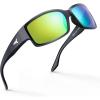Color: Frame: Gloss Black / Lens: Brown Base - Chartreuse Mirror