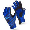 imageKastKing Sol Armis Sun Gloves UPF50 Fishing Gloves UV Protection Sun Protection for Outdoor Kayaking RowingE Blue Patriot