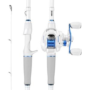 imageKastKing Centron Lite Fishing Rod and Reel Combo IM6 Graphite 2Pc Blanks Stainless Steel Guides with Ceramic Rings Contoured EVA Handles ampamp Fighting Butt