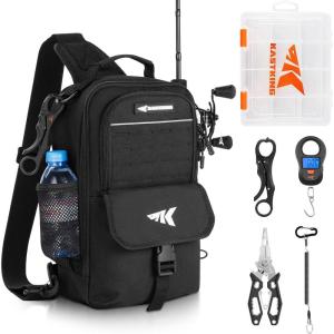 imageKastKing Everyday Essential Fishing Sling Bag ampamp Tool Set Fishing Scale ampamp 3500Tackle Box Waterproof 7quot Fishing Pliers Lip Gripper  Fishing Gear and Gift for Men