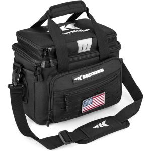 imageKastKing Fishing Tackle Bags  Saltwater ampamp Freshwater Fishing Bags  Water Resistant Padded Shoulder Strap  Gear StorageBlackMedium