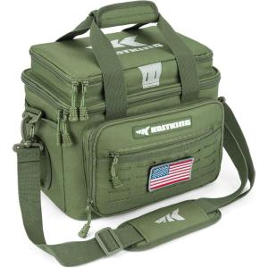 imageKastKing Fishing Tackle Bags  Saltwater ampamp Freshwater Fishing Bags  Water Resistant Padded Shoulder Strap  Gear StorageGreenMedium