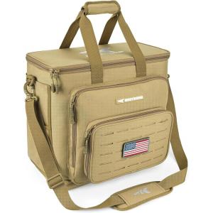 imageKastKing Fishing Tackle Bags  Saltwater ampamp Freshwater Fishing Bags  Water Resistant Padded Shoulder Strap  Gear StorageKhakiLarge