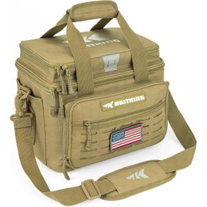 imageKastKing Fishing Tackle Bags  Saltwater ampamp Freshwater Fishing Bags  Water Resistant Padded Shoulder Strap  Gear StorageKhakiMedium