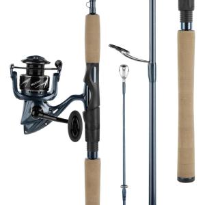 imageKastKing ReKon Saltwater Fishing Rod and Reel Combo Fishing Poles ampamp Reels Combo Graphite Blank Zirconia Rings NyliTech Frame ampamp Rotor EVA Handle Uplock Reel SeatSpin70 Medium3000 Reel2pcs