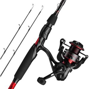 imageKastKing Royale Legend II Twin Tip Fishing Rod and Reel Combos Spinning ampamp Casting Combo IM6 Graphite 2Pc Blanks Extra Backup Tip Section StainlessSteel Guides KastFlex Technology EVA HandlesSpin69 Ml Twintips Rod  2000 Reel