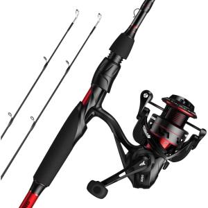 imageKastKing Royale Legend II Twin Tip Fishing Rod and Reel Combos Spinning ampamp Casting Combo IM6 Graphite 2Pc Blanks Extra Backup Tip Section StainlessSteel Guides KastFlex Technology EVA HandlesSpin70 M Twintips Rod  3000 Reel