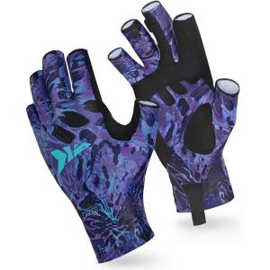 imageKastKing Sol Armis Sun Gloves UPF50 Fishing Gloves UV Protection Sun Protection for Outdoor Kayaking RowingH Purple Tang Prym1