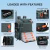 imageKastKing Bait Boss Fishing Tackle Backpack with Rod Holders4 Tackle BoxesRain Cover4543L Large Storage for Fishing GearF Gray Aluminum Back Support System