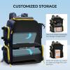imageKastKing Bait Boss Fishing Tackle Backpack with Rod Holders4 Tackle BoxesRain Cover4543L Large Storage for Fishing GearG Blue Aluminum Back Support System