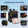 imageKastKing Bait Boss Fishing Tackle Backpack with Rod Holders4 Tackle BoxesRain Cover4543L Large Storage for Fishing GearG Blue Aluminum Back Support System