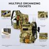 imageKastKing BaitSpace 50L Fishing Tackle Backpack with Removable Bait Binder2 Rod Holders Storage Fishing Gear and EquipmentC Khaki Camowith 4 3600 Tackle Boxes
