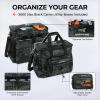 imageKastKing BaitSpace Fishing Tackle Bag With 4 Tackle Boxes ampamp Removable Bait Binder WaterResistant Tackle Storage Durable Fishing Gear Adjustable Shoulder StrapD Black Camo