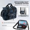 imageKastKing BaitSpace Fishing Tackle Bag With 4 Tackle Boxes ampamp Removable Bait Binder WaterResistant Tackle Storage Durable Fishing Gear Adjustable Shoulder StrapF Blue Camo