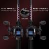 imageKastKing Brutus Baitcasting Fishing Reel Graphite Frame 721 Gear Ratio 51 Shielded StainlessSteel Ball Bearings10 Button Magnetic Braking System 176LB Carbon Fiber Drag Aluminum HandleRight Handed721