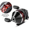 imageKastKing Brutus Spincast Fishing ReelEasy to Use Push Button Casting DesignHigh Speed 401 Gear Ratio5 MaxiDur Ball Bearings Reversible Handle for LeftRight Retrieve Includes Monofilament LineModel 30
