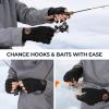 imageKastKing Bully Wooly Fingerless Wool Fishing Gloves Cold Weather Warm Glove for Ice Fishing Winter Gloves for Women ampamp MenBlack