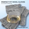 imageKastKing Bully Wooly Fingerless Wool Fishing Gloves Cold Weather Warm Glove for Ice Fishing Winter Gloves for Women ampamp MenGray