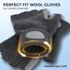 imageKastKing Bully Wooly Fingerless Wool Fishing Gloves Cold Weather Warm Glove for Ice Fishing Winter Gloves for Women ampamp MenHeather Black