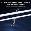 imageKastKing Centron Lite Fishing Rod and Reel Combo IM6 Graphite 2Pc Blanks Stainless Steel Guides with Ceramic Rings Contoured EVA Handles ampamp Fighting Butt Split or Full Rear Handle Design 13 ModelsCast66 Medium Left Handed2pcs